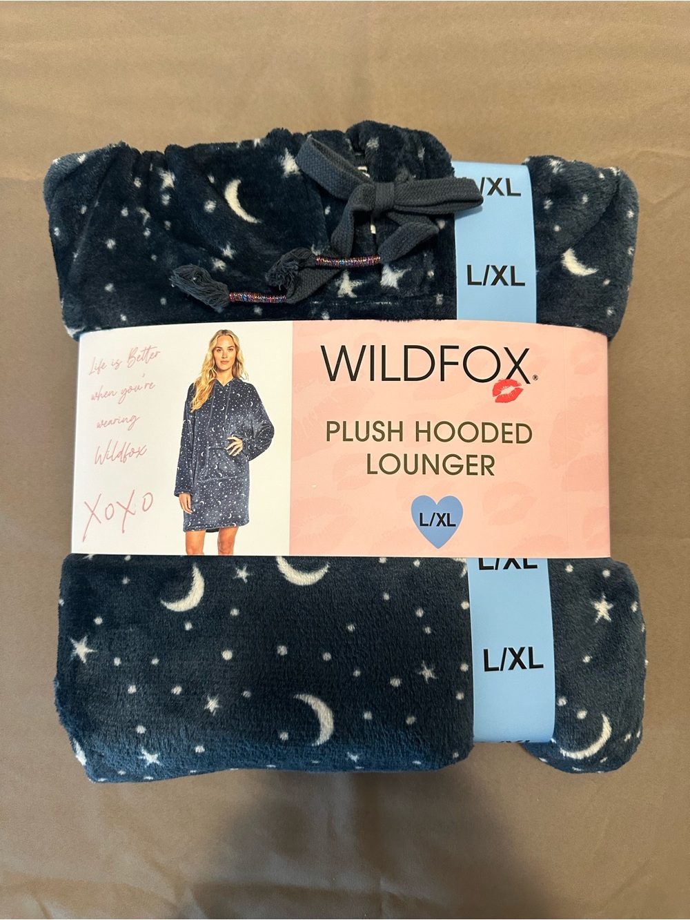 Wildfox Navy Star & Moon Plush Hooded Lounger
